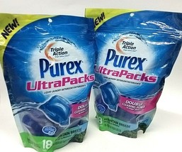 2Pk Purex Triple Action UltraPacks Laundry Detergent 18/pk Discontinued ... - $39.59