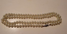 50s/60s Multi-Strand Faux  Pearl Necklace Vintage White Mcm Vtg - £16.64 GBP