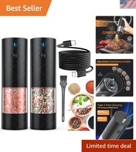 Versatile Electric Salt and Pepper Grinders with Adjustable Coarseness &amp;... - $34.50