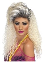 Smiffy&#39;s 80s Crimp Wig One Size Blonde Lot 754S - £11.59 GBP