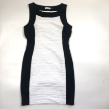 Calvin Klein Black &amp; White Color Block Sheath Dress Size 10 - £29.05 GBP