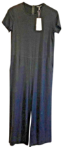 $248 Eileen Fisher Crop Jersey Jumpsuit X Small 2 4 Black Cropped Slash ... - $159.38 CAD
