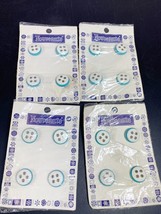 Buttons Nouveaute Plastic Baby Blue White Silver Vintage Unused Sewing F... - £12.14 GBP