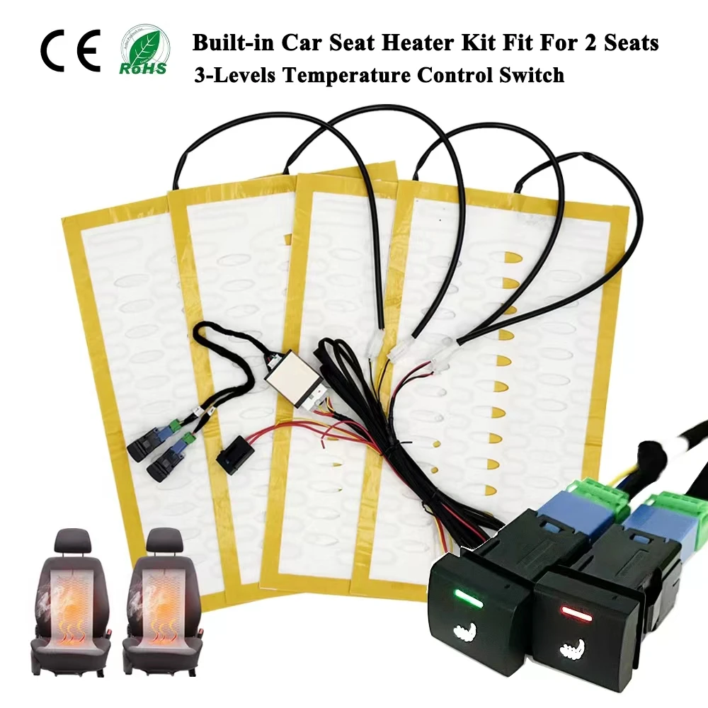 Universal Built-in Car Seat Heater Fit 2 Seats DC12V Alloy Wire Heating ... - $32.02+