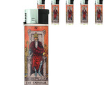 Tarot Card D5 Lighters Set of 5 Electronic Refillable Butane IV The Emperor - £12.41 GBP