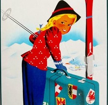 Austria Winter Postcard Skiing Unused Unposted Vintage Poster Reprint E59 - £15.93 GBP