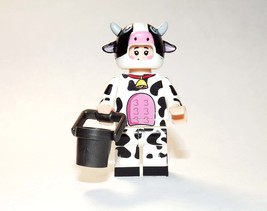 PAPBRIKS Cow Animal suit Girl cartoon Custom Minifigure! - $7.50