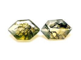 Natural Moss Agate Matching Pair Moss Agate Wholesale Moss Agate Pair Mo... - $374.94 MXN