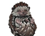 Edge Hedgehog Sculpture Textural Detail 9&quot; High Gray Brown Stone Resin S... - $158.39