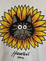VINTAGE NOS 1980’s Crazy Shirts Hawaii Kilban Cat Sunflower Crop T-Shirt - £55.93 GBP