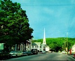  Stowe Vermont VT Main Street View Cars Church Steeple UNP Chrome Postca... - $3.91