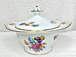 Vintage Noritake Dresdoll Sugar Bowl Lid Tab Handle Floral Lots GOLD Hig... - $18.32