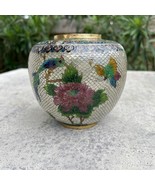 Vintage Chinese Antique Plique A Jour Enamel Floral Motif Hand Made Vase... - $192.08 CAD