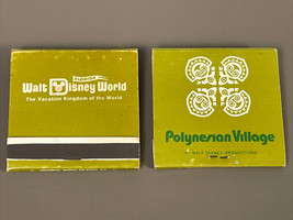 2 Vintage Matchbook Cover Front Strike Polynesian Village Walt Disney World gmg - £27.69 GBP