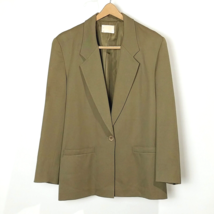 Vintage 80&#39;s Pendleton Woolen Mills Women&#39;s Single Button Green Blazer - Size 14 - £20.50 GBP