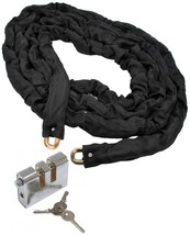 5 metre Long 10 mm Case Hardened Steel Chain - Double Slotted Padlock &amp; ... - $126.24+