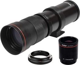 High-Power 420-1600mm f/8.3 HD Manual Telephoto Lens for Nikon D500, D600, D610, - £154.05 GBP
