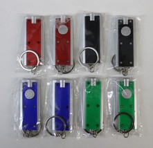 Set of 8, Smart Home, Bright LED Flashlight Key Chains. Red Blue Green &amp; Black - £3.75 GBP