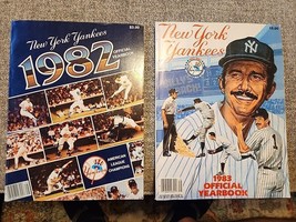 Lot Of 2 Vtg 1982, 1983 New York Yankees Official Yearbook, Martin, Mantle, NY - £3.95 GBP