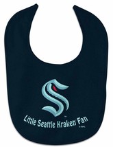 NHL Little Seattle Kraken Fan Baby Infant ALL PRO BIB Blue by WinCraft - £12.51 GBP