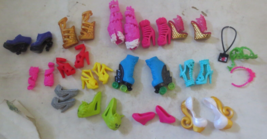 Lot of Monster High Barbie Shoes 14 pairs Mattel + Tiara Necklace 31 pieces - $29.70
