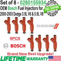 NEW OEM x8 Bosch Best Upgrade Fuel Injectors for 2000-2003 Dodge Dakota ... - £463.94 GBP