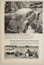 1958 Magazine Photo VW Volkswagen Beetles &amp; John Deere Tractor - £12.64 GBP