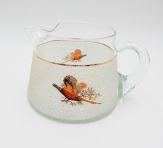 West Virginia Glass Specialty Pheasant Pebble Frosted Cocktail Pitcher - £39.44 GBP