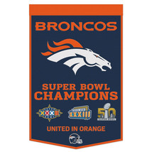 Denver Broncos Banner Wool 24x38 Dynasty Champ Design - €111,54 EUR