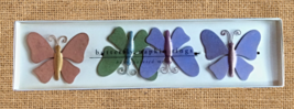 Pier 1 Imports Butterfly Metal Napkin Rings Set of 4 Table Dining Decor - £7.84 GBP