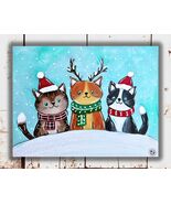 NEW - Meowy and Bright Painting Kit - Paint Your Own - Hand-Drawn - Canv... - $38.00