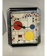 1998 Frank Lloyd Wright Clock Coonley Playhouse Windows Desk Clock Art Deco - $47.47