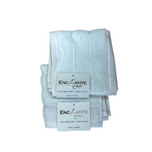 Enchante Home Incanto White 100% Turkish Cotton Bath Set Wash Towels New - £23.23 GBP