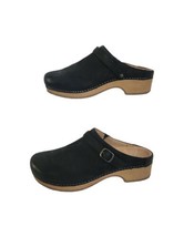 Dansko Berry Burnished Nubuck Shoes Women’s 41 (10.5-11) Black Slip On Mules EUC - £44.32 GBP