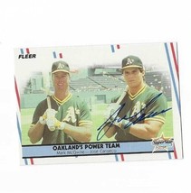 Jose Canseco 1988 Fleer #624 Signature Autograph Card - $15.00