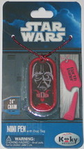 Star Wars Darth Vader Mask Dog Tag with Mini Ink Pen 2011 NEW UNUSED - £4.74 GBP