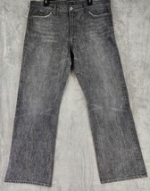 Lucky Brand Jeans Mens 36 Gray Faded Distressed Y2K Vintage Made In USA ... - £41.93 GBP
