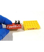 2 Vintage Super Tiny Miniature Coke Crates And Bottles - $22.41 CAD