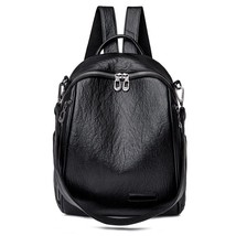 Ladies Pu Leather Large Capacity Shoulder Bags Fashion Casual Preppy Style Backp - $34.98