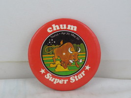 Vintage Radio Pin - Chum Radio Taurus Superstar - Celluloid Pin  - £11.96 GBP