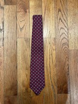 Vintage Mens Neck Tie 100% Silk Bert Pulitzer USA Made Red Formal Office Work - $11.87