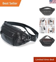 Compact Genuine Leather Waist Pack Organizer - Ideal for Travel &amp; Shopping - $63.00