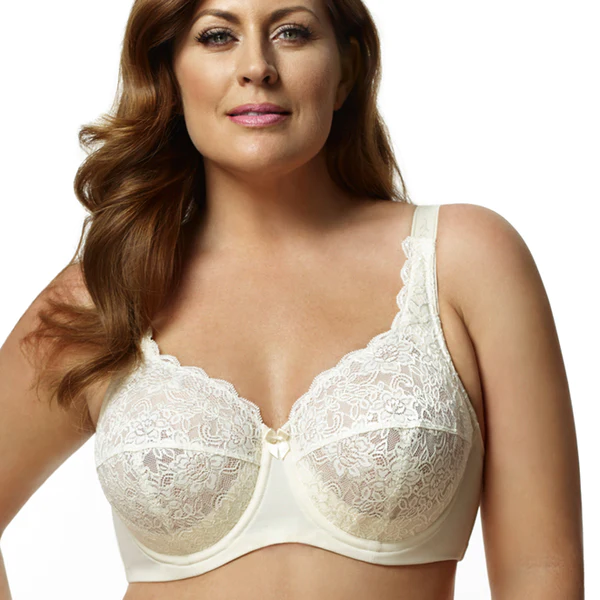 Elila Ivory 2311 Stretch Lace Full Coverage Bra - £45.42 GBP