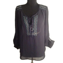 Daniel Rainn Tunic S sheer embroidered Flaw - £15.18 GBP