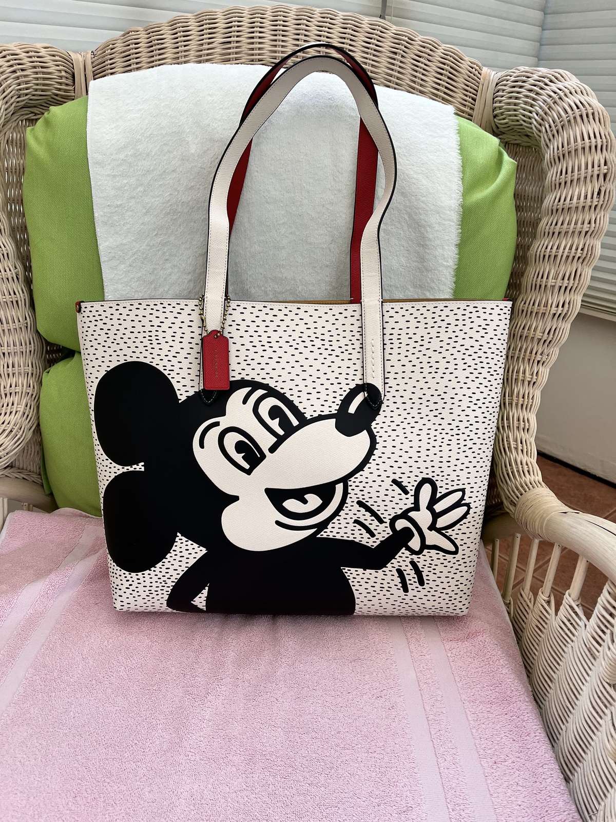 NWT/COACH X DISNEY/KEITH HARING/TOTE/WHITE/C0895 - $350.00