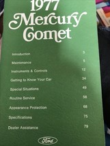 1977 Mercury Comet Owners Manual Original - $8.14