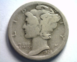 1928-S Mercury Dime About Good Ag Nice Original Coin Bobs Coin Fast 99c Shipment - £3.65 GBP
