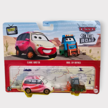 Disney Cars On the Road Cave Lightning Mcqueen &amp; Pitstoposaurus Diecast Cars 2-P - £13.45 GBP