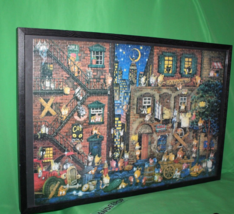 Cats Animal Pet Collage Musical Nod Wood Glass Framed Jigsaw Puzzle Art ... - £67.17 GBP