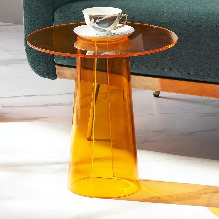 Primary image for Modern Style Colored Acrylic Table Orange Color (15X15X15''H)